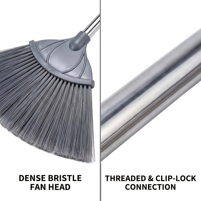 A Household Cleaning Broom with an Extendable Rod, Designed for Removing Cobwebs, Featuring a Fan-Shaped Duster That Is Suitable for Cleaning Cobwebs on Ceilings, Walls, And Hard-To- Areas. It Is Ideal for Various Settings Such As Bedrooms