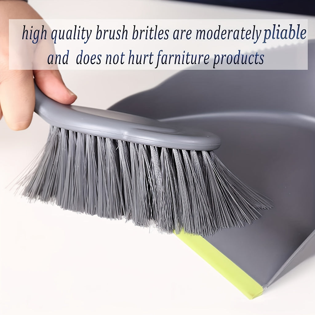 1 set of 2pcs combination desktop cleaning helper broom and dustpan set\u002Fcan be used to clean hair on desktop trash cans, sofas, and pet hair. The handheld cleaning set is more convenient to use
