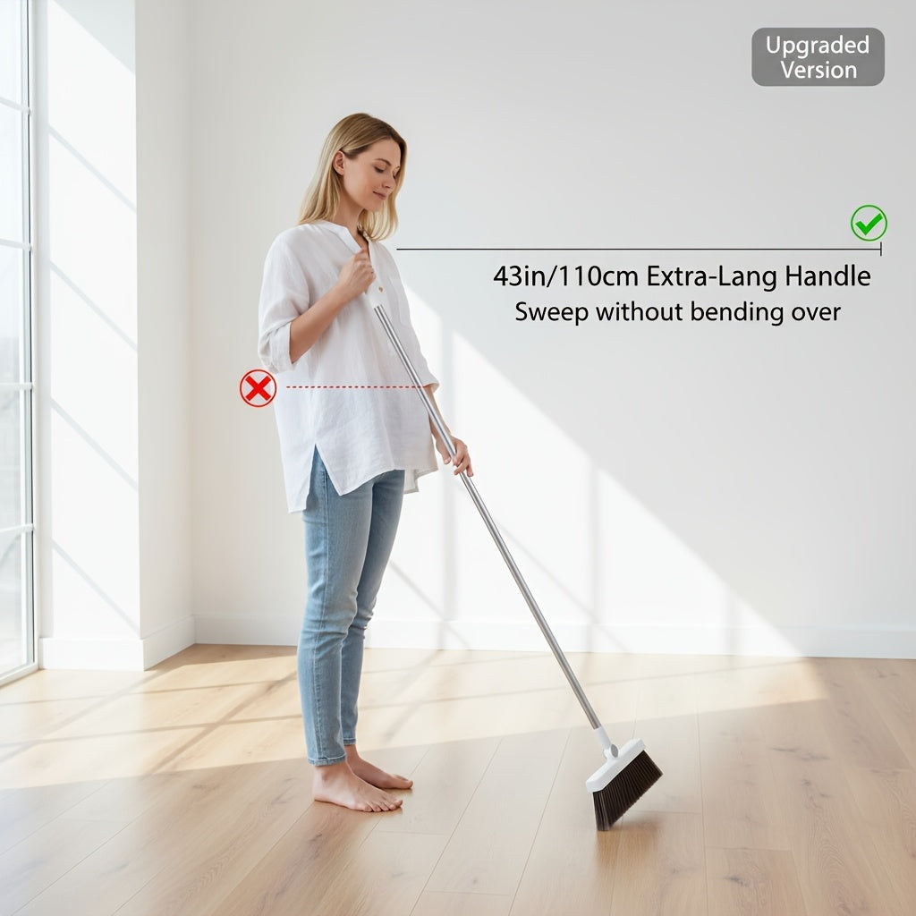 180° Rotatable Sweep Broom, Non-Stick Hair, Soft Bristles, Home Ceiling Sweeping Brush for Living Room, Bedroom Cleaning