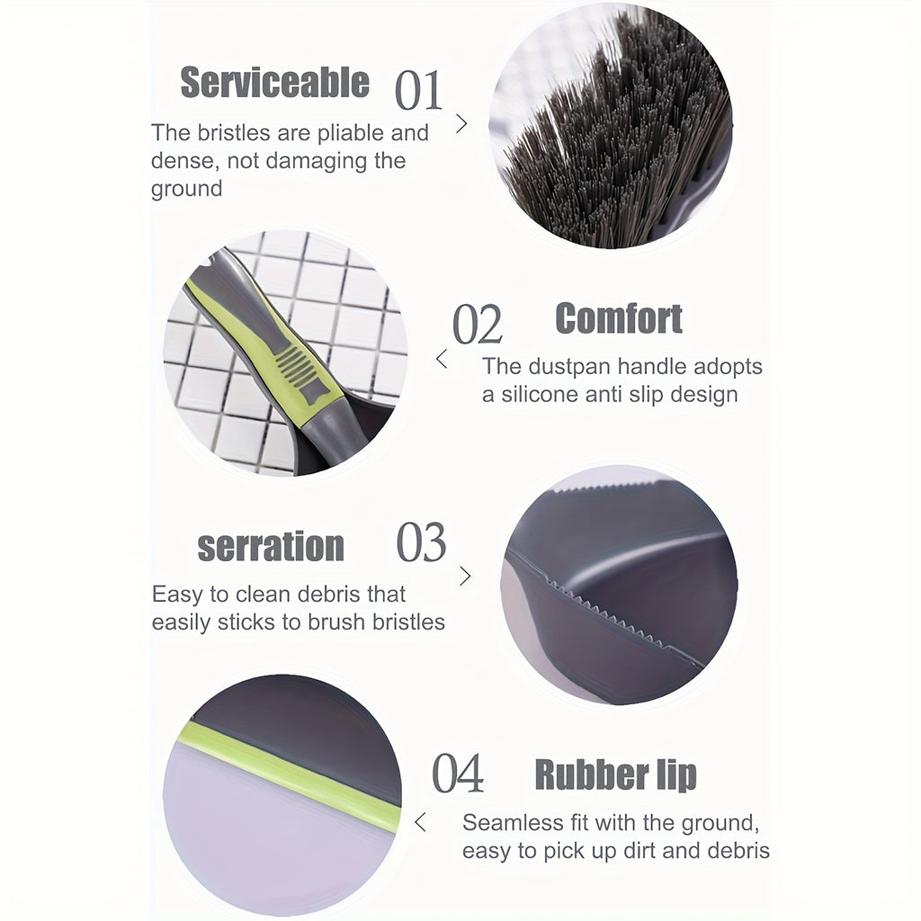 1 set of 2pcs combination desktop cleaning helper broom and dustpan set\u002Fcan be used to clean hair on desktop trash cans, sofas, and pet hair. The handheld cleaning set is more convenient to use