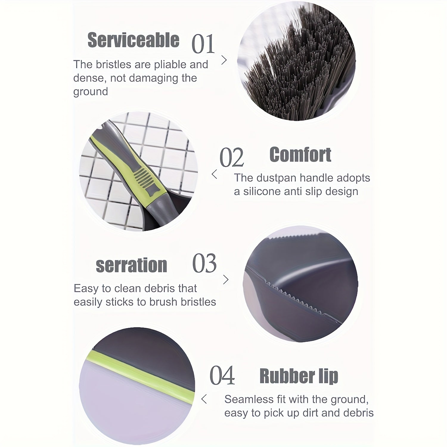 1 set of 2pcs combination desktop cleaning helper broom and dustpan set\u002Fcan be used to clean hair on desktop trash cans, sofas, and pet hair. The handheld cleaning set is more convenient to use