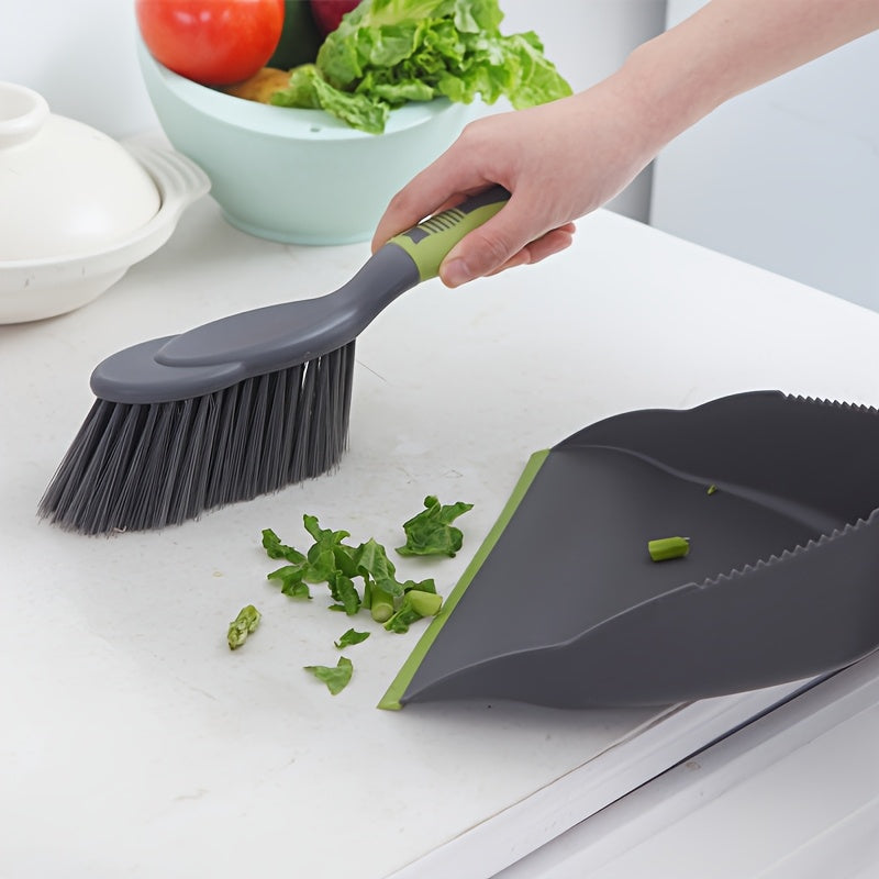 1 set of 2pcs combination desktop cleaning helper broom and dustpan set\u002Fcan be used to clean hair on desktop trash cans, sofas, and pet hair. The handheld cleaning set is more convenient to use
