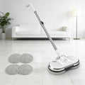 Cordless Electric Mop, Electric Spin Mop, Rotating Electric Mop With LED Front Light, 37.4in-48.4in Telescopic, 6.2oz Water Tank, 60-minute Battery Life, Powerful Rotating Mop, Automatic Spray Function, Home Cleaning Assistant, For Hardwood Floors