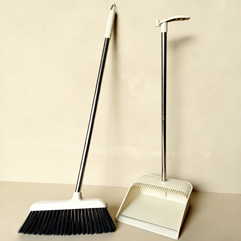 New Broom and Dustpan Set, Heavy-Duty Household Cleaning Kit, Enlarged and Thickened 2pcs Broom and Dustpan Set, Indoor\u002FOutdoor Universal Cleaning Tool