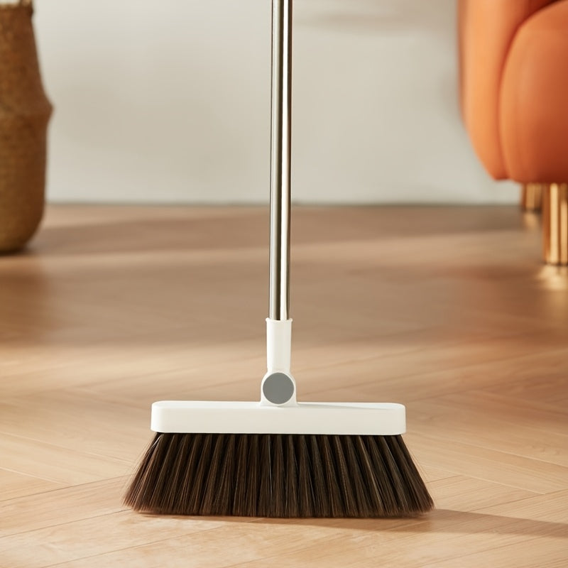 180° Rotatable Sweep Broom, Non-Stick Hair, Soft Bristles, Home Ceiling Sweeping Brush for Living Room, Bedroom Cleaning