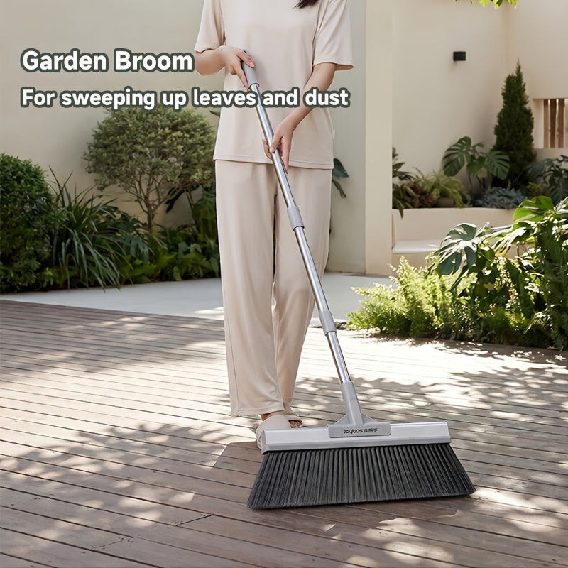 Heavy Duty Long Handle Large Broom- Stiff Bristles Effectively Clean up Brooms and Debris, Durable Plastic Design Easily Cleans Interior\u002Ffloor, Great for Yard and Home Use, Broom for Ground
