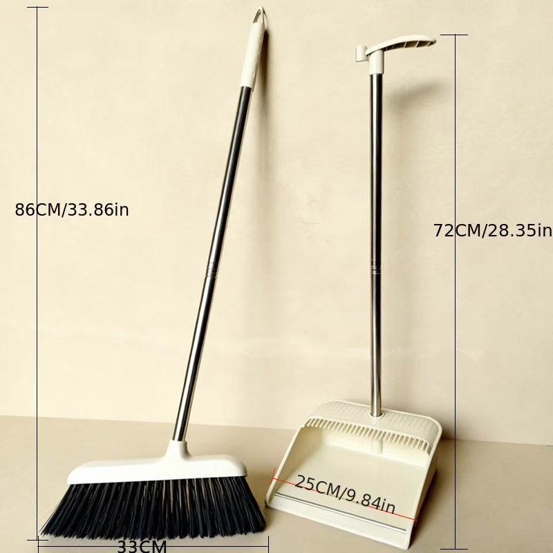 New Broom and Dustpan Set, Heavy-Duty Household Cleaning Kit, Enlarged and Thickened 2pcs Broom and Dustpan Set, Indoor\u002FOutdoor Universal Cleaning Tool
