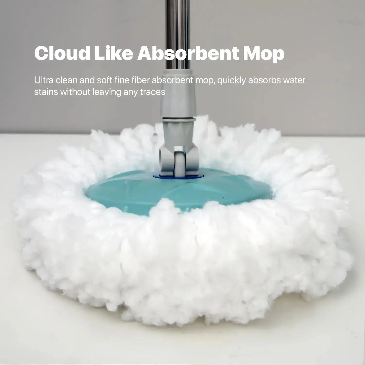 1 Set Rotating Spin Mop and Bucket Set with Hydraulic Assisted Dewatering, Adjustable Telescopic Handle and One Extra Interchangeable Microfiber Mop Heads, Self-Wringing No Hand Wash Wet Dry 2-in-1, Efficient Floor Cleaning Tool for Home and Spring