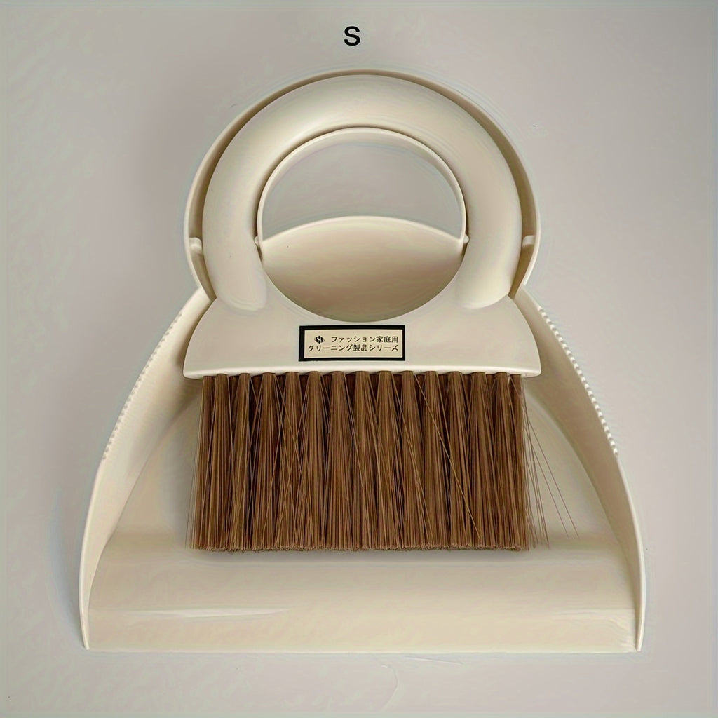1pc a Portable Dustpan And Brush Kit Designed for Hard Surfaces - a Versatile Mini Broom Featuring a Plastic Handle Suitable for Cleaning in The, Living Room, Bedroom, Bathroom, And for Dusting Keyboards