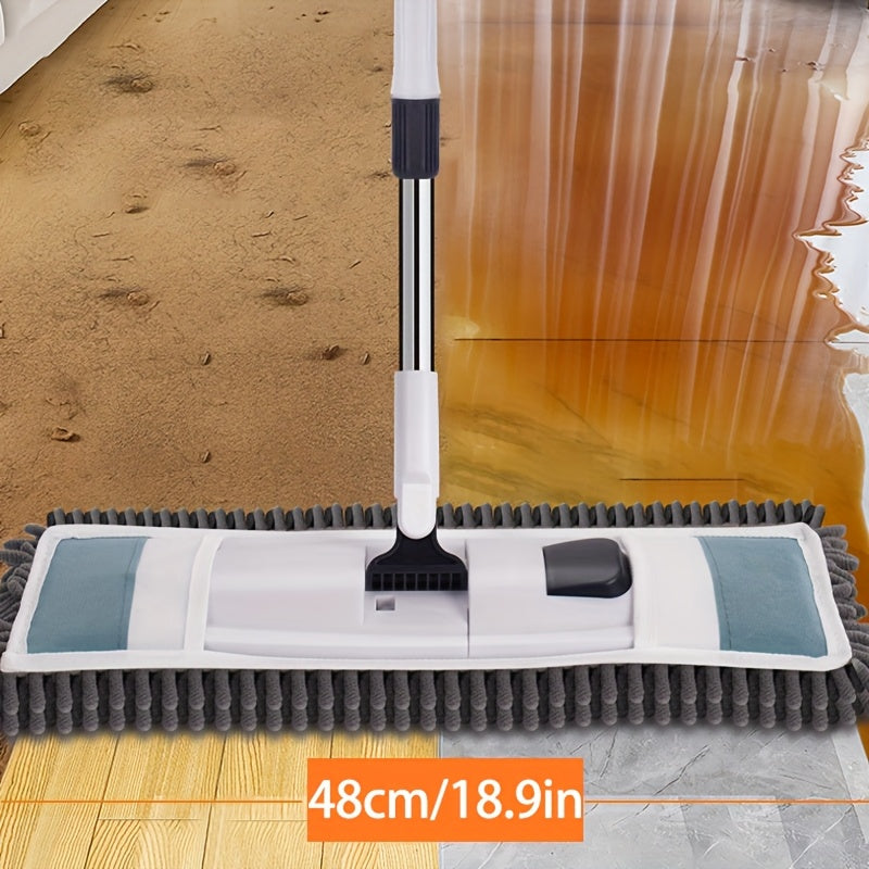 Microfiber Dust Mop with Reusable Mop Pad | Extendable Long Handle Wall And Floor Cleaning Mop for Hardwood, Tile, Laminate, Vinyl | 43Cm\u002F16.93In Mop Head Width, Suitable for Home And Commercial Use