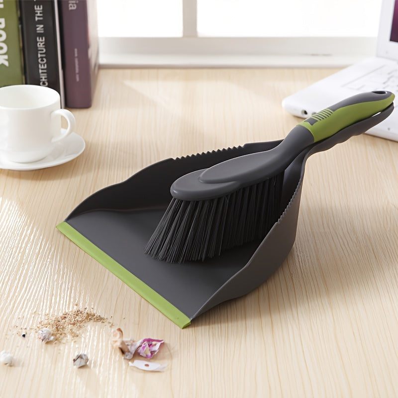 1 set of 2pcs combination desktop cleaning helper broom and dustpan set\u002Fcan be used to clean hair on desktop trash cans, sofas, and pet hair. The handheld cleaning set is more convenient to use