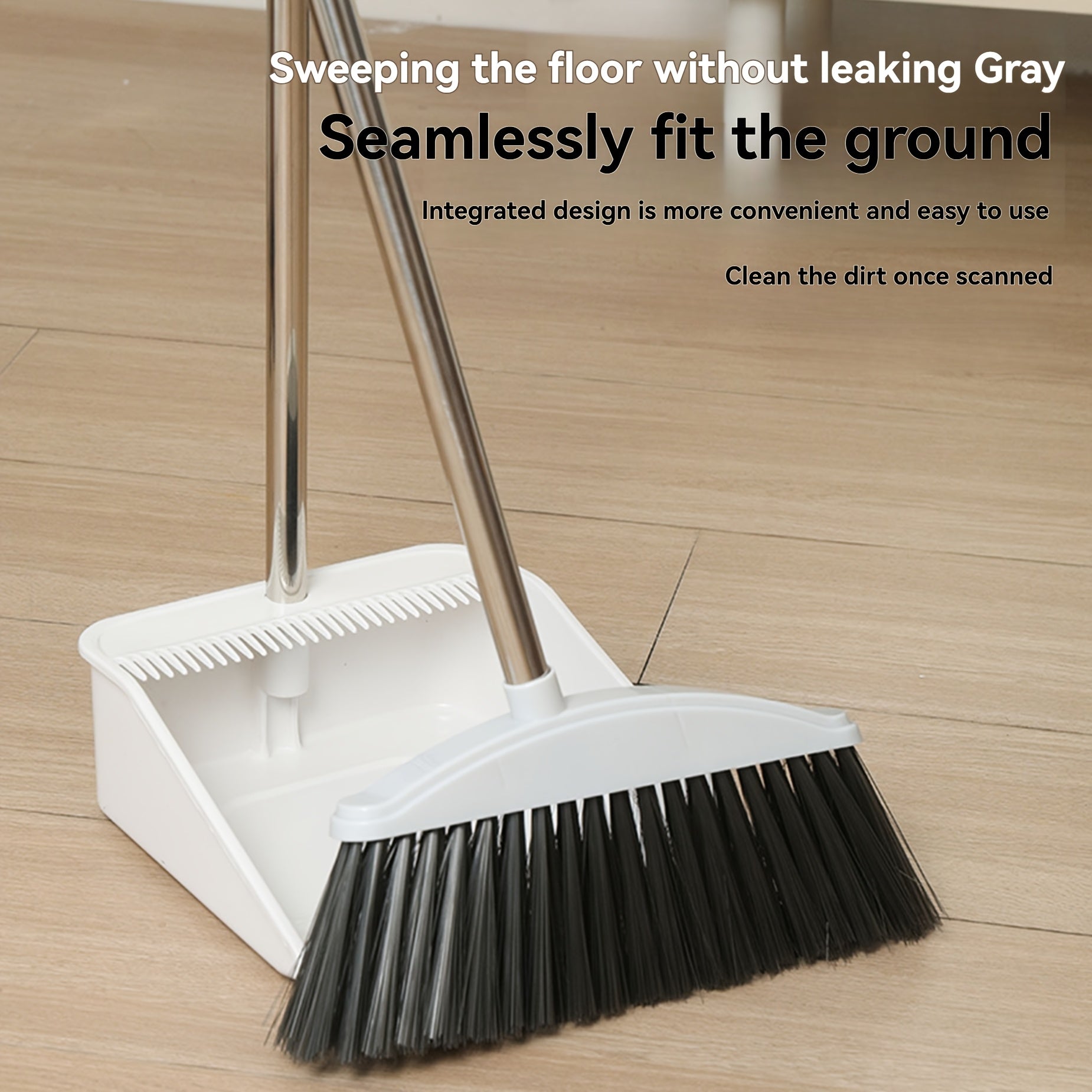 New Two-Piece Broom Set with Dustpan for Household Cleaning, Including a Broom And a Dustpan for The Bathroom And Floor