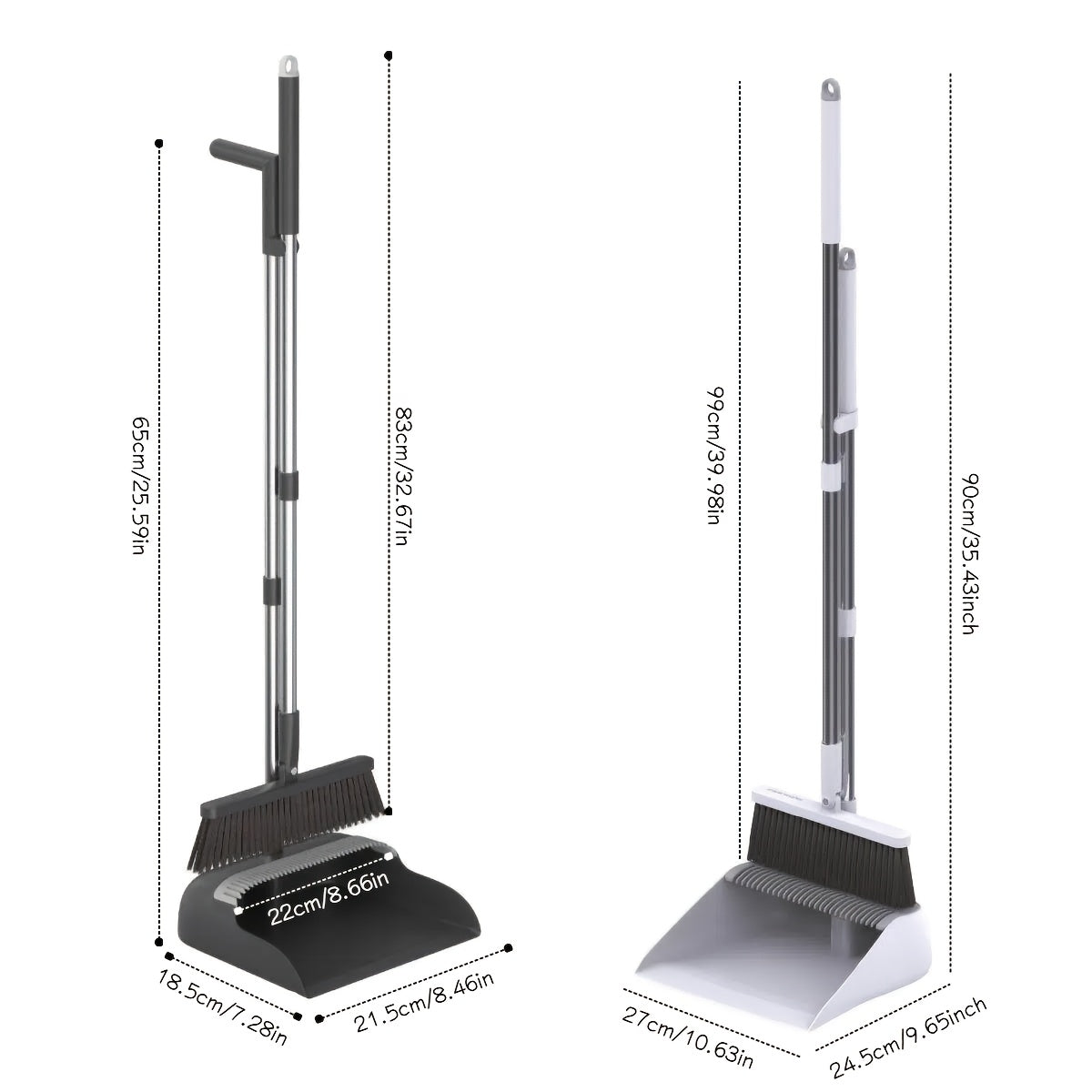 Household Broom And Dustpan Set, Durable Sweeping with Long Handle, Rotatable Broom And Dustpan with Comb Tooth, Perfect for Home, Office, Garden, Kitchen, Dorm And Outdoor Cleaning, Cleaning Supplies, Back to School Supplies