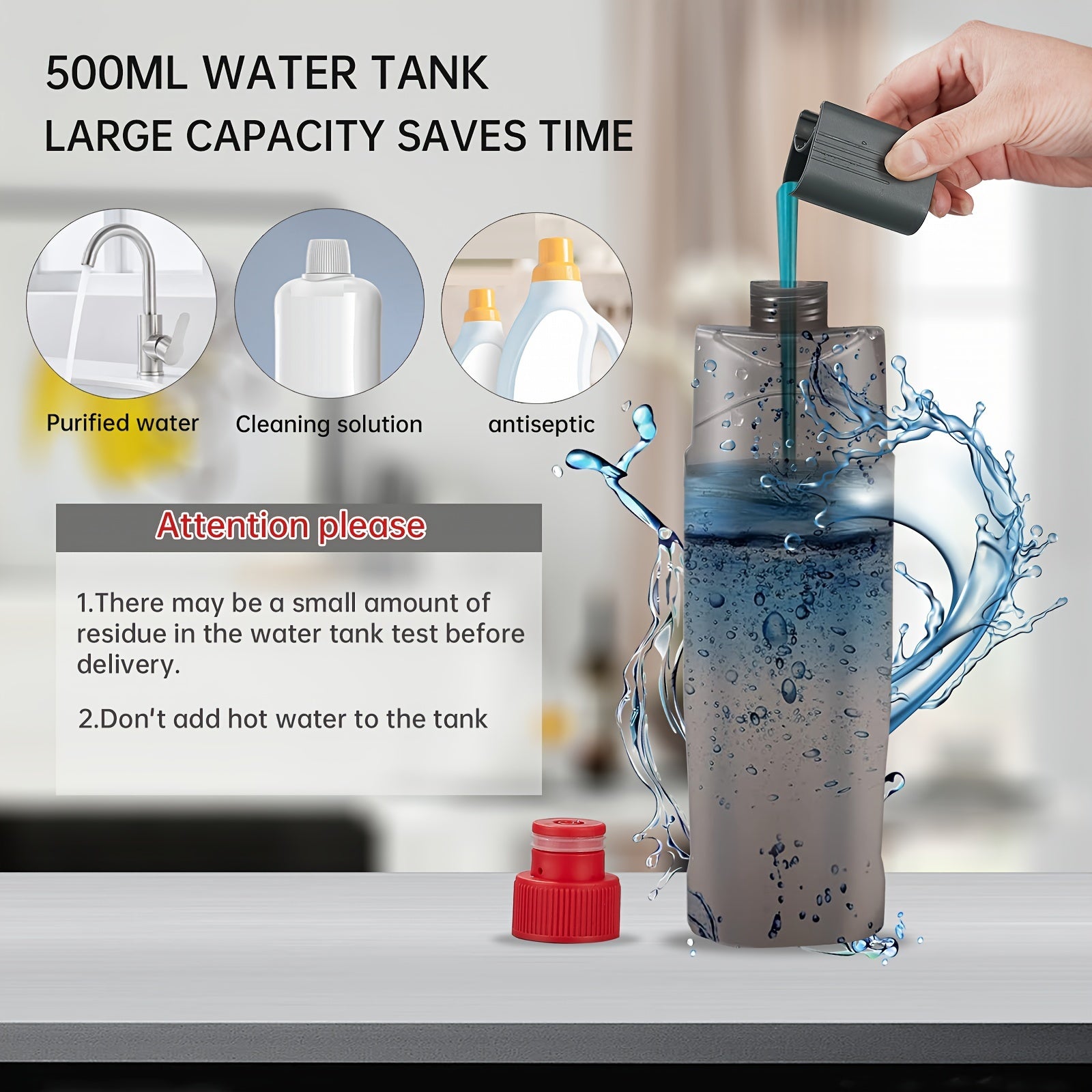 Spray Mop for Floor Cleaning with 3 Washable Pads - Multipurpose Wet Dry Microfiber Mop with 16.91oz Refillable Bottle for Kitchen, Wood, Hardwood, Laminate, Tile, Dust - Metal, for Living Room, Bedroom, Glass, Wall