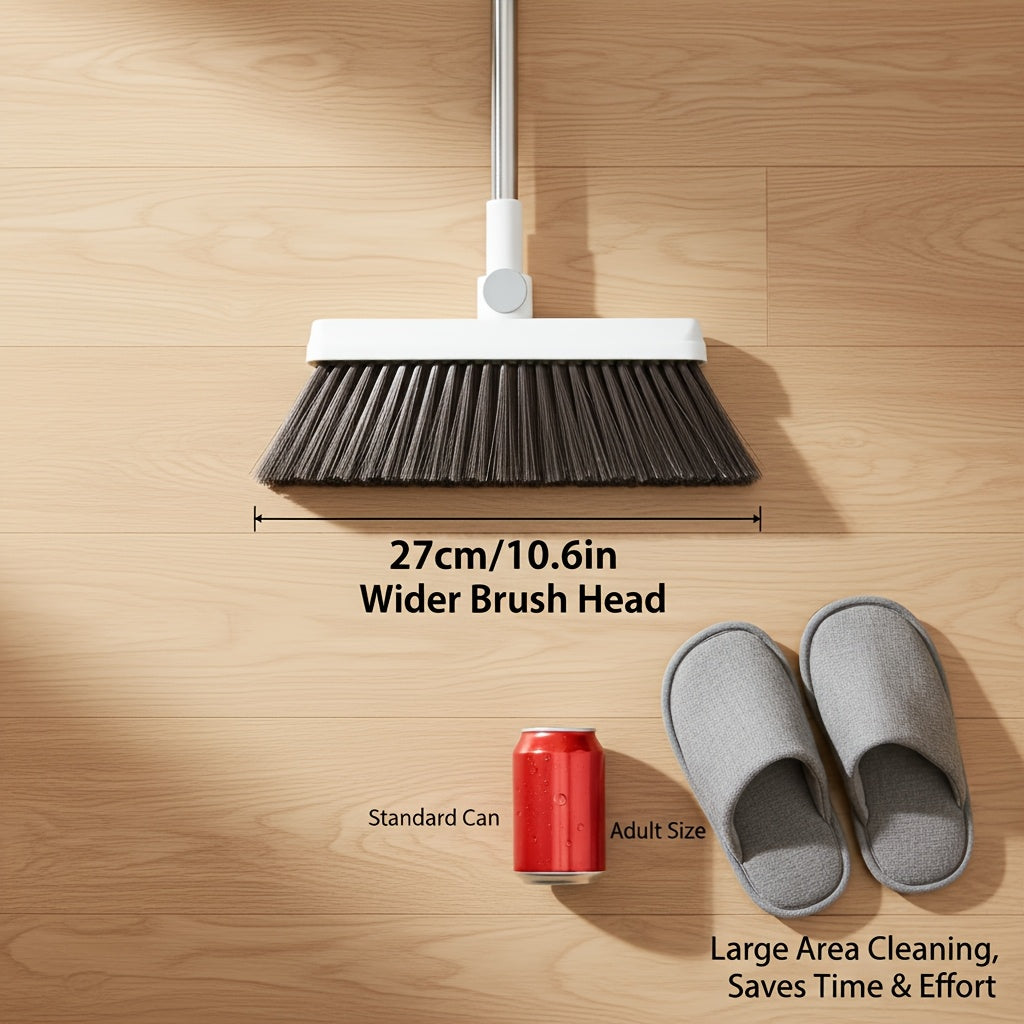 180° Rotatable Sweep Broom, Non-Stick Hair, Soft Bristles, Home Ceiling Sweeping Brush for Living Room, Bedroom Cleaning