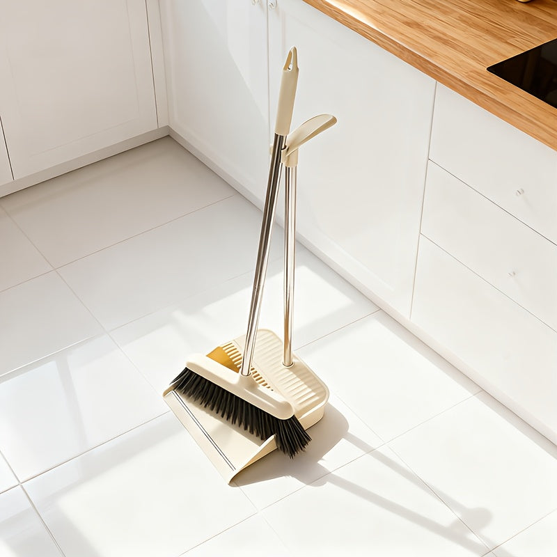 New Broom and Dustpan Set, Heavy-Duty Household Cleaning Kit, Enlarged and Thickened 2pcs Broom and Dustpan Set, Indoor\u002FOutdoor Universal Cleaning Tool