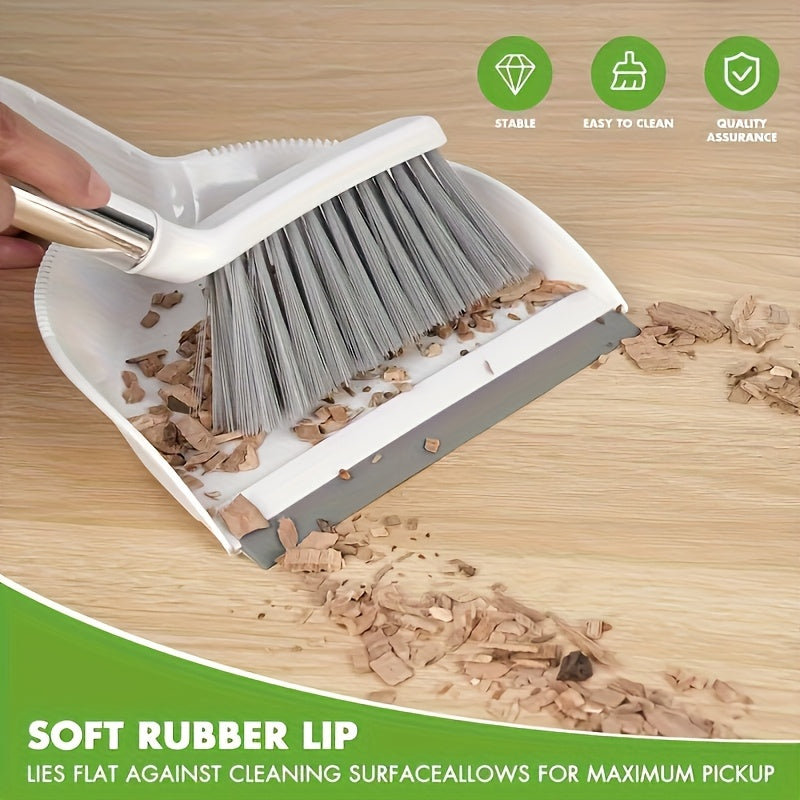 A Versatile Broom And Dustpan Set Designed for 30 Households, Featuring a Compact Broom And Dustpan Ideal for Home Use, a Plastic Shovel Brush, Suitable for Camping, Easy to Clean