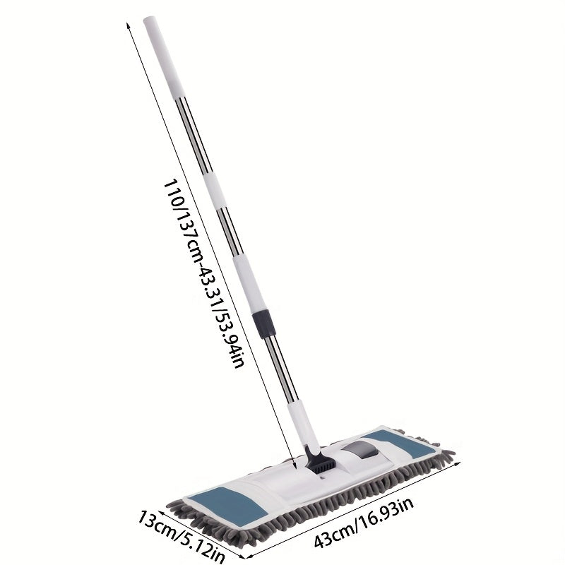 Microfiber Dust Mop with Reusable Mop Pad | Extendable Long Handle Wall And Floor Cleaning Mop for Hardwood, Tile, Laminate, Vinyl | 43Cm\u002F16.93In Mop Head Width, Suitable for Home And Commercial Use