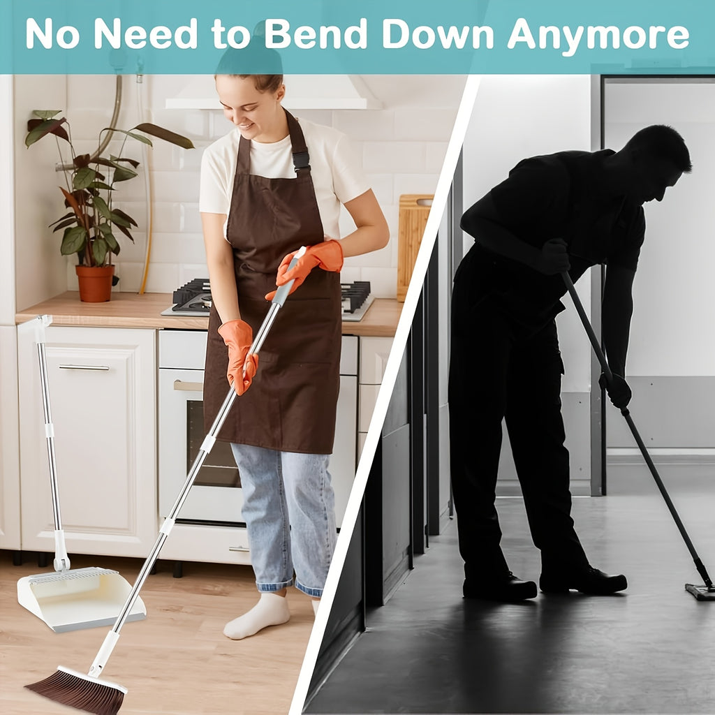 180° Rotatable Sweep Broom, Non-Stick Hair, Soft Bristles, Home Ceiling Sweeping Brush for Living Room, Bedroom Cleaning