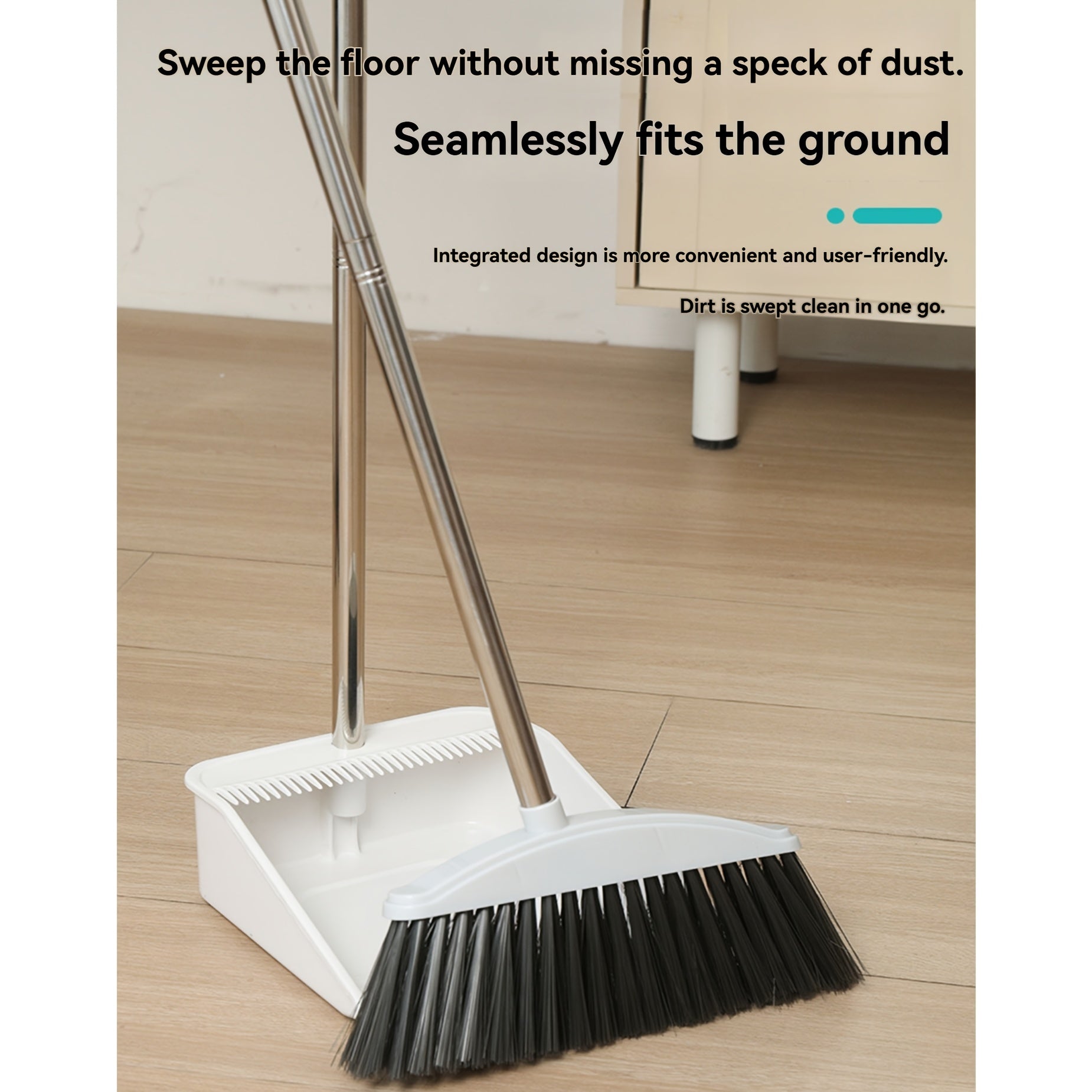New Two-Piece Broom Set with Dustpan for Household Cleaning, Including a Broom And a Dustpan for The Bathroom And Floor