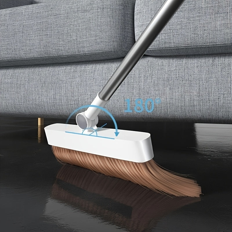 180° Rotatable Sweep Broom, Non-Stick Hair, Soft Bristles, Home Ceiling Sweeping Brush for Living Room, Bedroom Cleaning