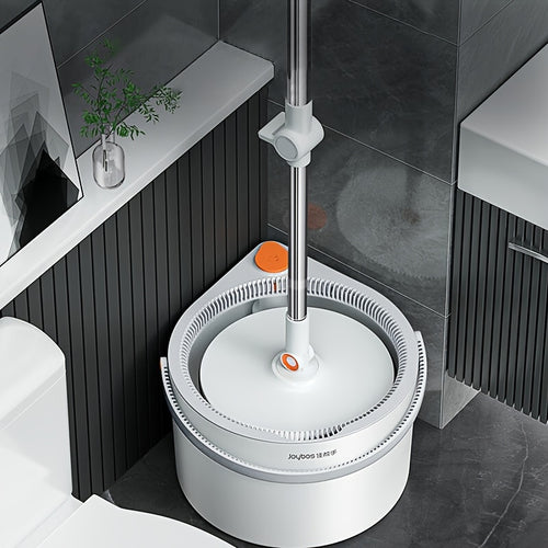 1 Set, Self-Cleaning Spin Mop with 4 Pads, Wash And Dry with One Mop, Dirty And Clean Separation Spin Mop, Turbine Spin Cleaning Mop, Flat Mop And Bucket Set, Labor-Saving And Water-Efficient Mop