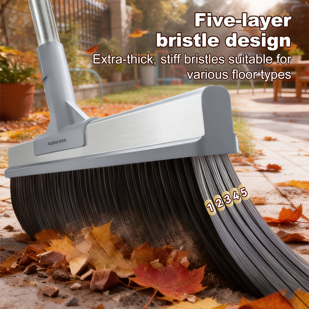 Heavy Duty Long Handle Large Broom- Stiff Bristles Effectively Clean up Brooms and Debris, Durable Plastic Design Easily Cleans Interior\u002Ffloor, Great for Yard and Home Use, Broom for Ground