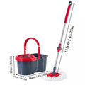 Adjustable Spin Mop & Bucket Set Detachable Rotating Mop with Hands-Free Wringing, Dual Microfiber Heads, Telescopic Handle, Dual-Drive Centrifugal Bucket for Easy Wash & Dry, Wet\u002FDry Use for Kitchen, Bathroom, Living Room, Bedroom, Office