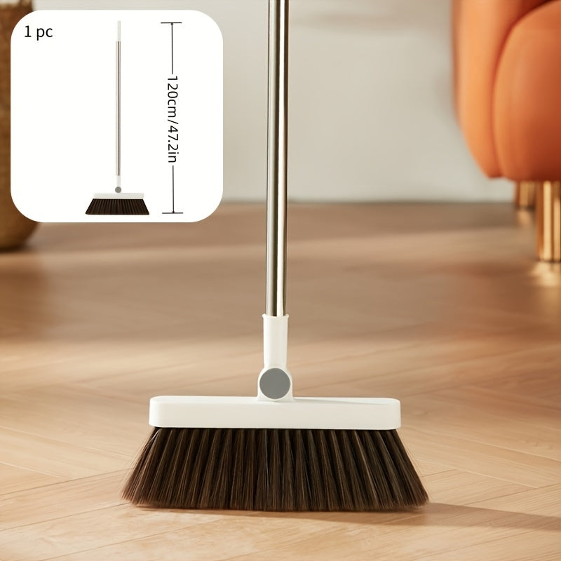 180° Rotatable Sweep Broom, Non-Stick Hair, Soft Bristles, Home Ceiling Sweeping Brush for Living Room, Bedroom Cleaning